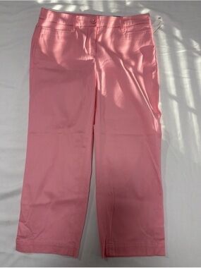 Talbots Pink Cropped Straight-Leg Pants